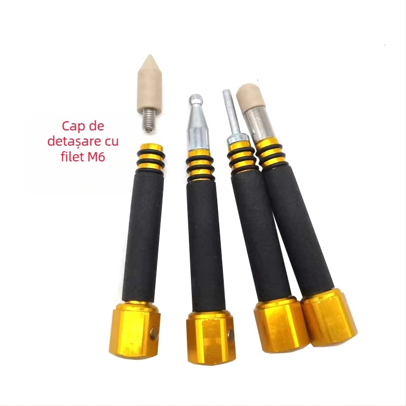 Set de 4 unelte pentru reparația denivelărilor auto, cu capete înlocuibile, pensă magnetică de tapping și modelare concavă-convexă