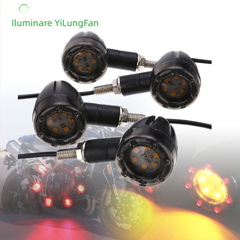 Lumina LED dual-color pentru semnalizare și frână pentru motocicletă, 12V, 3W, 6000K, model YLF-TC7+6, brand YILONGFAN