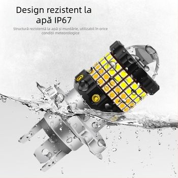 Far LED pentru mașini și motociclete, compatibil cu H4/H6/BA20D/P15D, 12–80V, 12W, 2400 lm, IP65