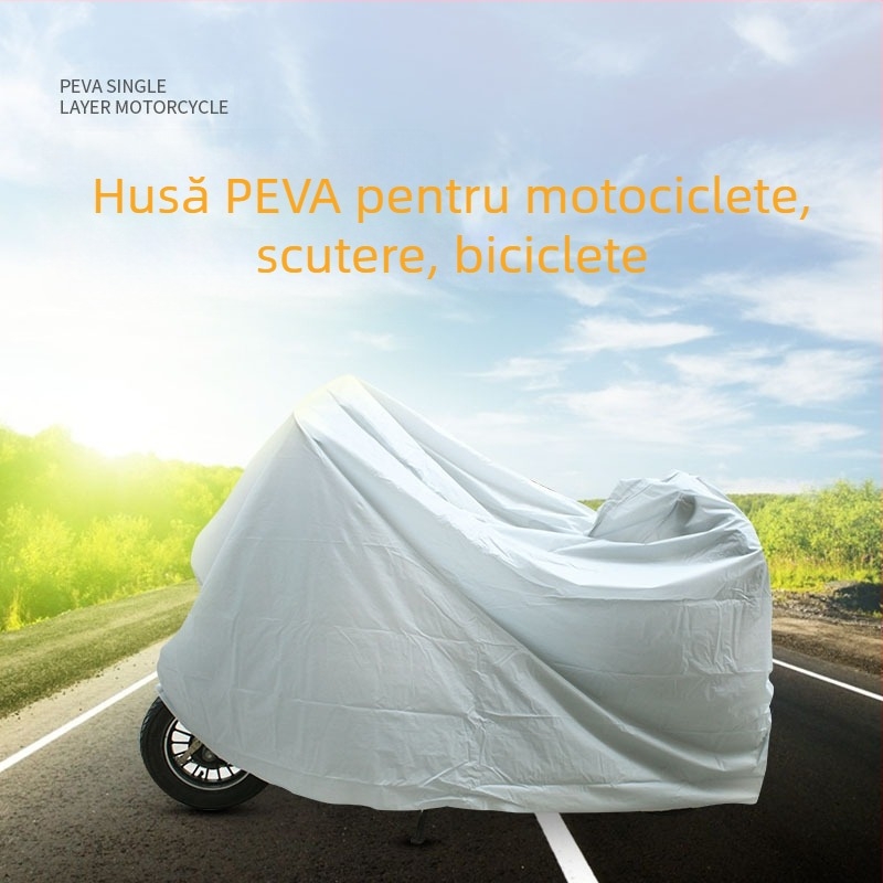 Husa de protecție PEVA dintr-un singur strat pentru vehicule electrice și biciclete — rezistentă la ploaie și la razele soarelui, potrivire universală, personalizabilă