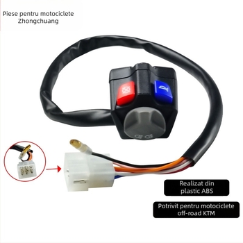 Comutator KTM pentru motocicletă off-road – lumini Near/Far și întrerupător de aprindere cu buton de oprire