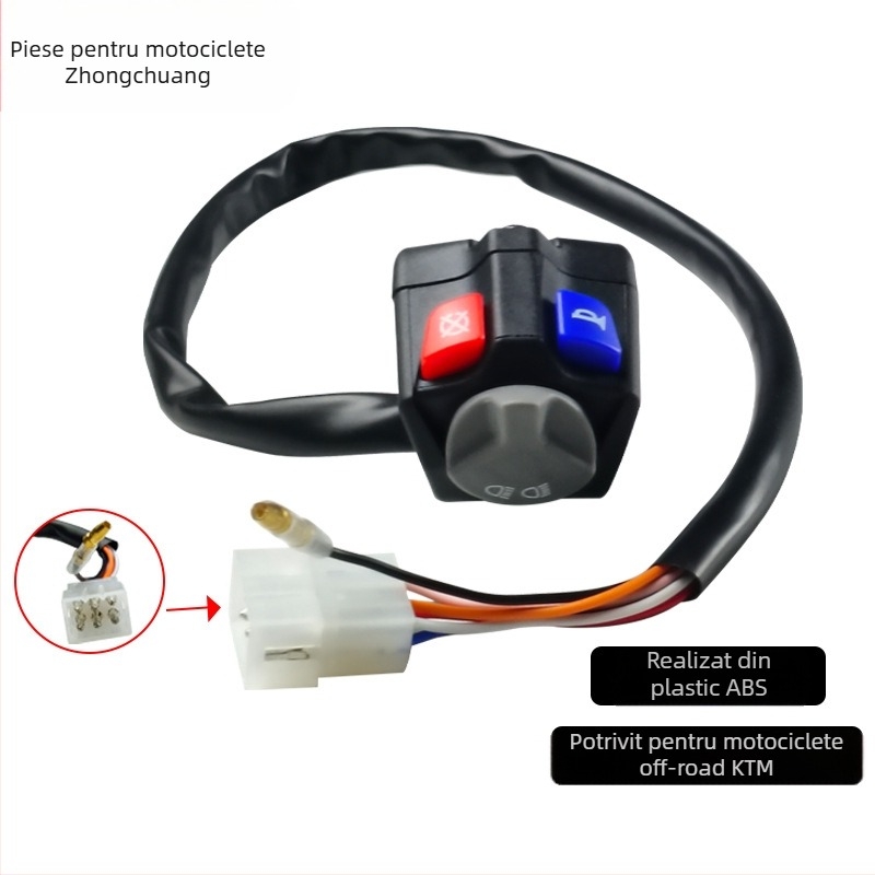 Comutator KTM pentru motocicletă off-road – lumini Near/Far și întrerupător de aprindere cu buton de oprire