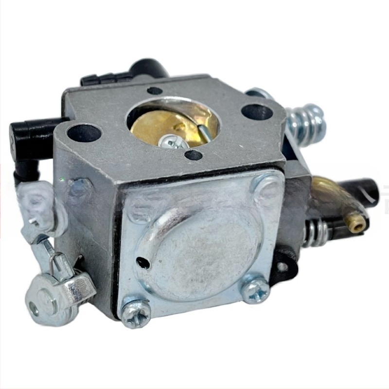 Carburator mecanic Wagner pentru cositoare de gazon, motoare în doi timpi 45cc/52cc/58cc, model 5200, legătură din plastic pentru ulei