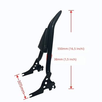 JJH Spate pentru șofer/pasager cu eliberare rapidă pentru Harley XL883/1200 X48 – Fier, sarcină 200 kg, compatibil cu Harley Sportsman Series