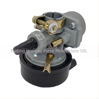 Carburator mecanic cu piston plat de aspirație, compatibil IE43, 1E43, 1E43F, 1E45, 1E45F motoare pe benzină 2-tact pentru tuns gazon, cu filtru de aer; gaură de montaj standard; nr piesă 10888