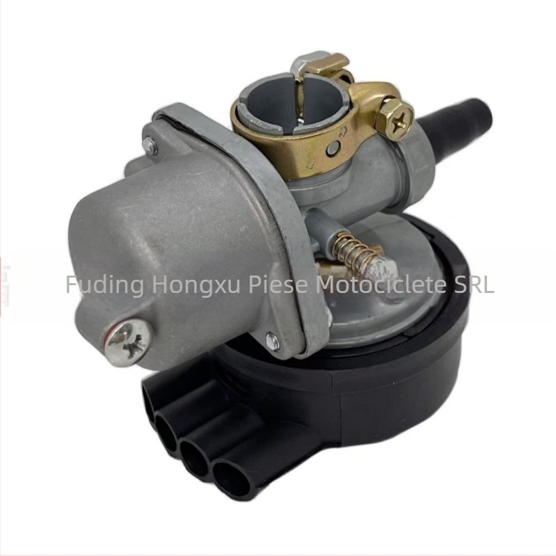 Carburator mecanic cu piston plat de aspirație, compatibil IE43, 1E43, 1E43F, 1E45, 1E45F motoare pe benzină 2-tact pentru tuns gazon, cu filtru de aer; gaură de montaj standard; nr piesă 10888