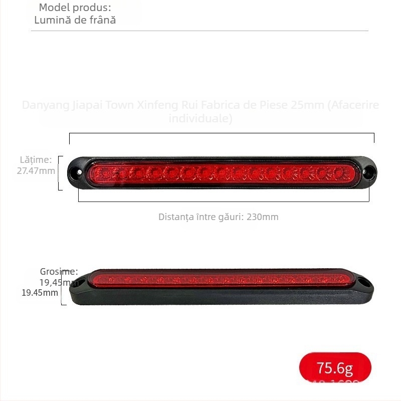 LED Lampă Spate pentru Camioane – 12-24V, Far Spate Montat Sus, Durată de Viață 10000 h