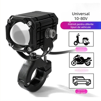 Proiector LED pentru motocicletă cu Demon Eye, 12V, 10W, 8000 lm, IP67, carcasă din aluminiu