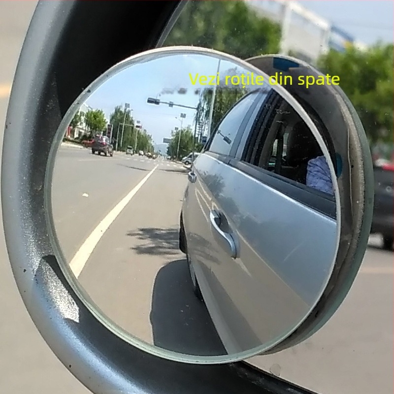 Feiwo oglindă de recul fără ramă, rotativă, cu unghi de vizualizare larg și oglindă pentru unghiuri moarte