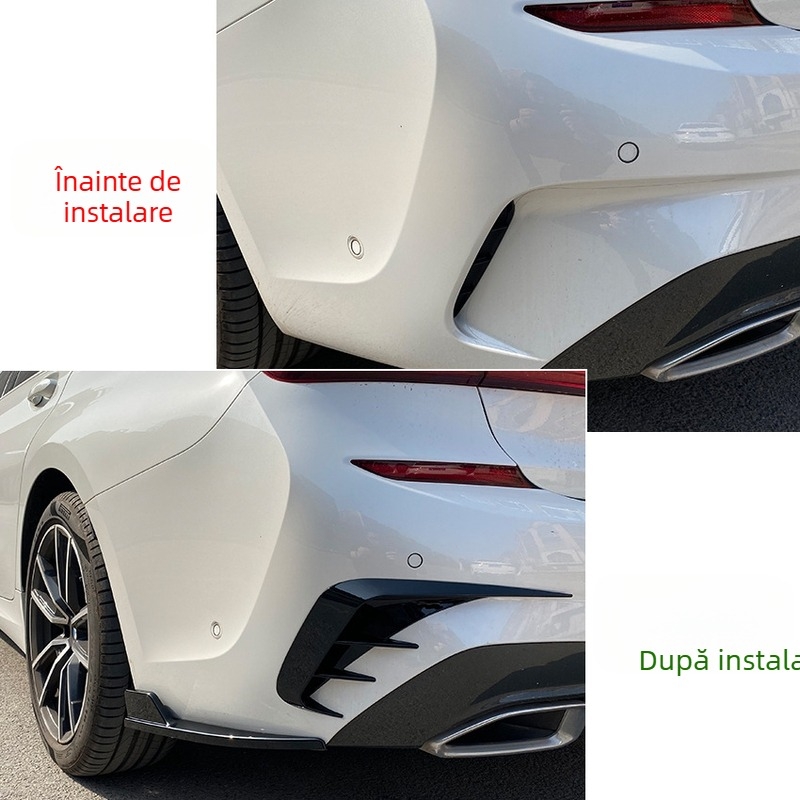Autocolant pentru caroserie BMW 3 Series G20 (2019-2022) – AMP-Z ABS, stil air knife, adeziv dublu față, pentru barele din spate