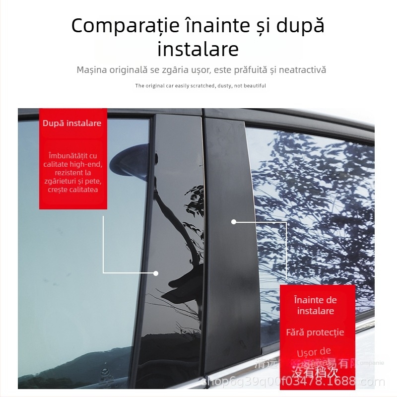 Saberya Capace pentru stâlpii de geam Mercedes-Benz, din plastic PC, set de 6 bucăți, pentru modelele ML/M-clasă și GLE (2006–2023)