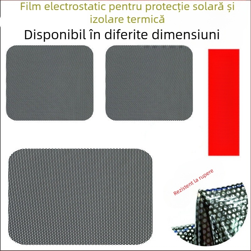 Film de ferestre pentru mașină cu aderență electrostatică, izolație termică, universal; Brand: Yuxiang margin; Material: Tin Paper; Instalare: Lipire; Părți: Fereastră; Modele: Generale