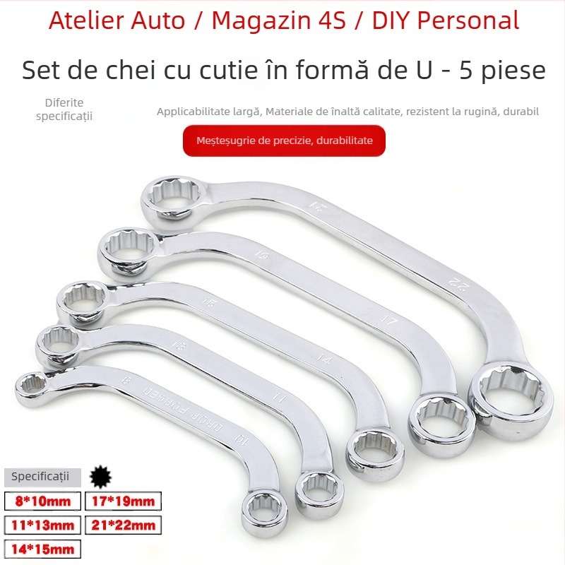 Plum Blossom cheie cu două capete, multifuncțională - Apple, oțel 45#