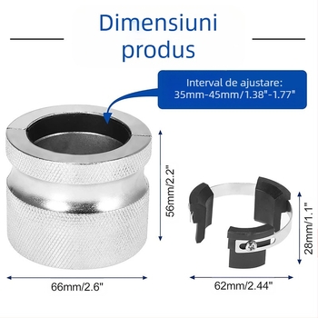 Instrument montaj etanșare ulei pentru motociclete — ghid reglabil pentru etanșarea furcii, trăgător metalic pentru etanșarea furcii, NACHEE, oțel carbon, pentru reparații motociclete, set de 3 piese, 746 g