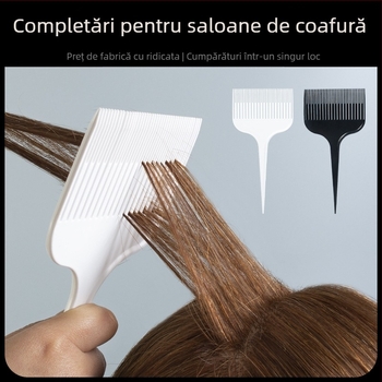 Pieptene pentru evidențiere cu vârf ascuțit — instrument profesional de vopsire a părului, pentru salon