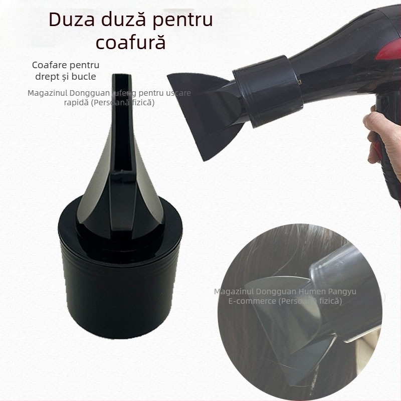 Set de duze pentru uscător de păr pentru stilizare profesională — păr drept și bucle, include duză Duckbill și duză plată, accesorii de volum