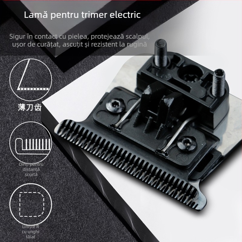 Mythus Model 787 Mașină de tuns electrică pentru frizerie — cap de tăiere înlocuibil, ascuțit, design fără cusături, cap de tăiere fix