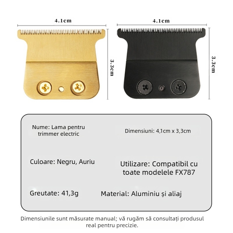 Mythus Model 787 Mașină de tuns electrică pentru frizerie — cap de tăiere înlocuibil, ascuțit, design fără cusături, cap de tăiere fix