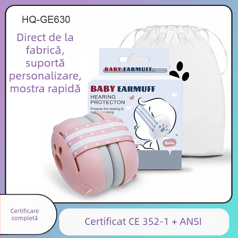 Protecții pentru urechi pentru copii, cu design pe cap, carcasă ABS, NRR 25 dB, SNR 27 dB