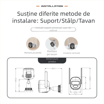 Cameră bullet wireless de exterior, 4MP, dual-band, lentilă 3.6mm, viziune pe timp de noapte