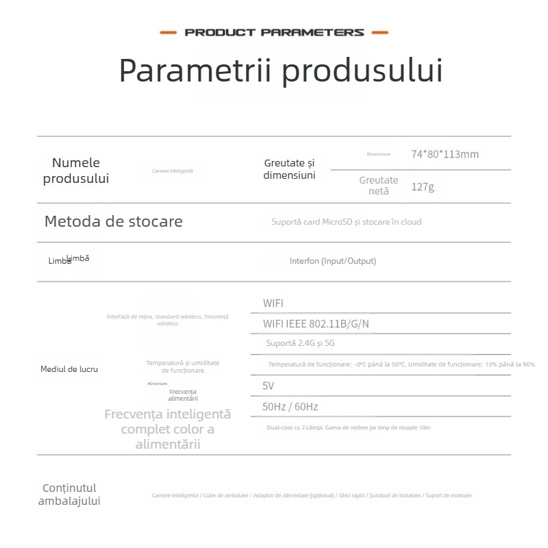 Cameră bullet wireless de exterior, 4MP, dual-band, lentilă 3.6mm, viziune pe timp de noapte