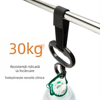 Cârlig pentru cărucior Juxin – universal, cu închidere Velcro, accesoriu pentru cărucior cu sistem de siguranță multifuncțional