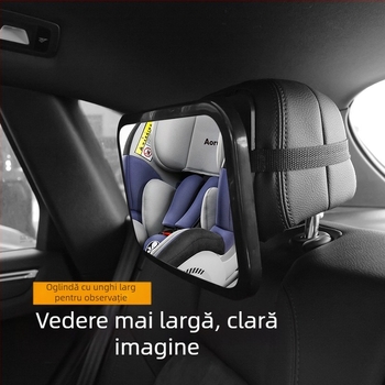 Oglindă interioară de mașină pentru bebeluși, rotație de 360°, Xiao Island, etichetă privată licențiată