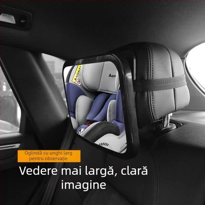 Oglindă interioară de mașină pentru bebeluși, rotație de 360°, Xiao Island, etichetă privată licențiată