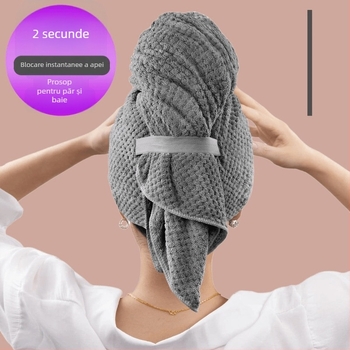 Pălărie pentru uscat părul – lungă, uscare rapidă, absorbantă, catifea coral (Material: catifea coral; Fir: 60s; Proces de producție: catifea tăiată; Greutate: 170–199 g)