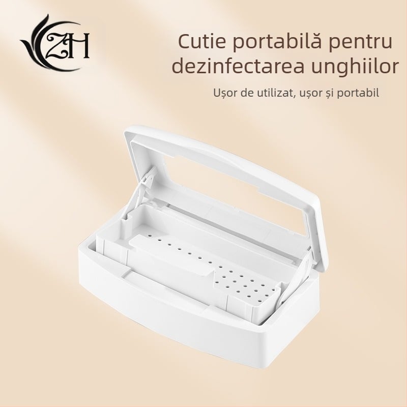 Cutie dezinfectare pentru unghii – marca Zhan Hao, model Disinfection box, set de instrumente pentru manichiură