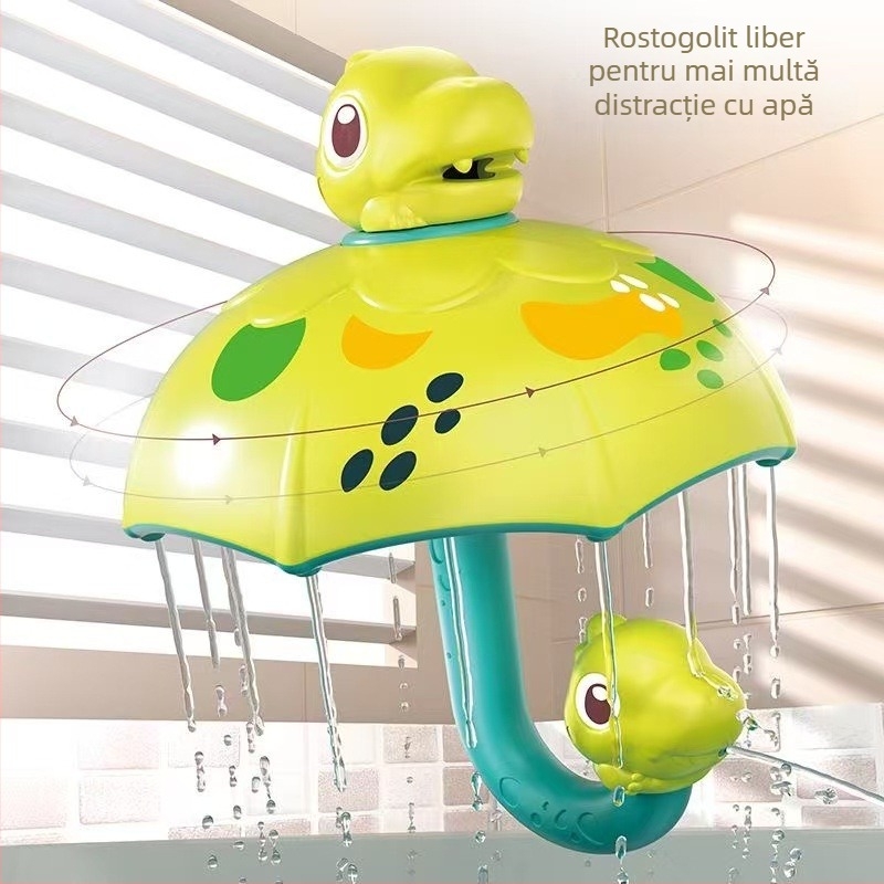Jucărie de baie din plastic cu dinozaur – stropire apă, jucărie de baie interactivă pentru părinți și copii (4–6 ani)