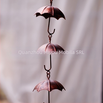 Set lanț pluvial Lotus - Cupe din fier, formă geometrică, pentru casă, piață și birou