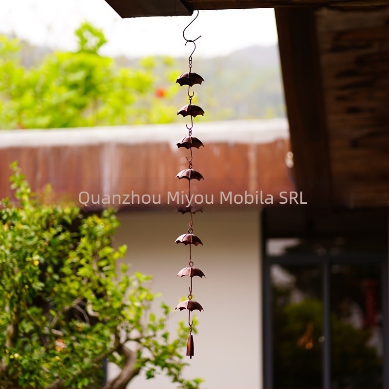 Set lanț pluvial Lotus - Cupe din fier, formă geometrică, pentru casă, piață și birou