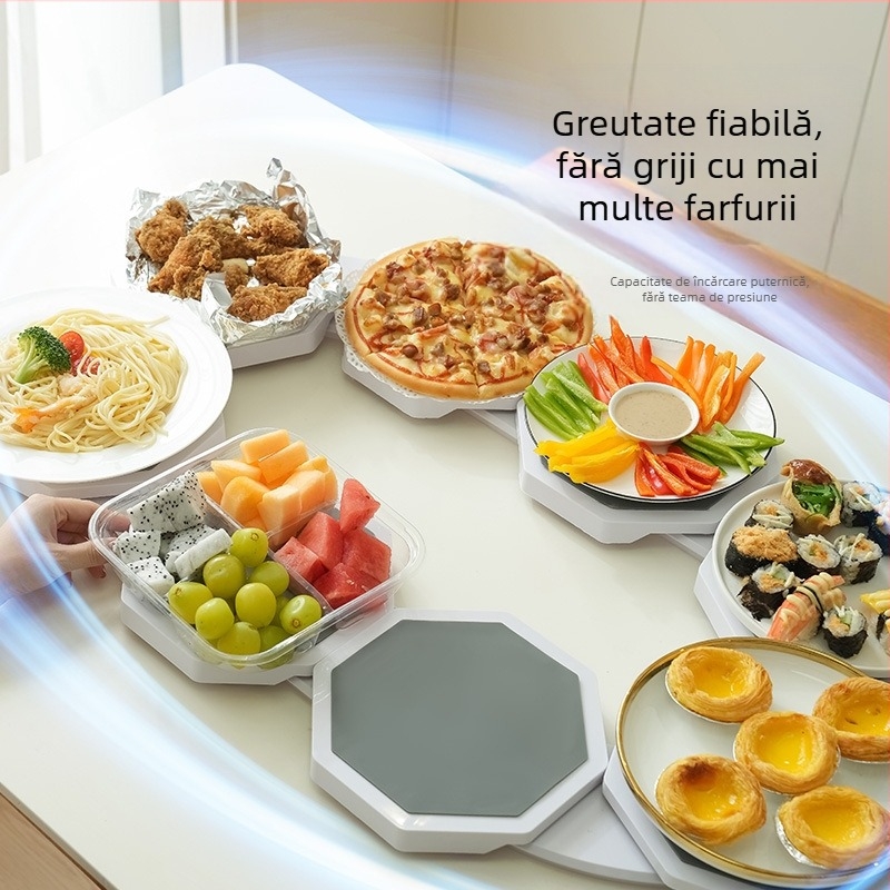 Tavă rotativă Lazy Susan pentru masă — portabilă, din ABS plastic, personalizabilă cu logo tipărit, Seria 55
