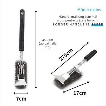 BORUI perie pentru grătar cu peri din oțel și mâner PP, pachet de 35 bucăți, origine Guangdong