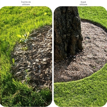 Lopată de margine pentru gazon – unealtă manuală de grădină, formă semilună, cu mâner (manual, semilună, marginea gazonului, unealtă grădină)