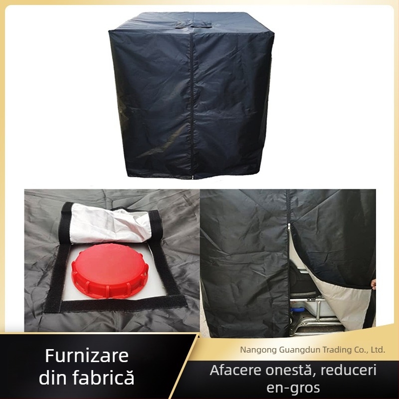 Acoperire pentru rezervor IBC de apă și ton barrel, material Oxford 210D, protecție la praf, rezistent la ploaie și impermeabil, personalizare disponibilă