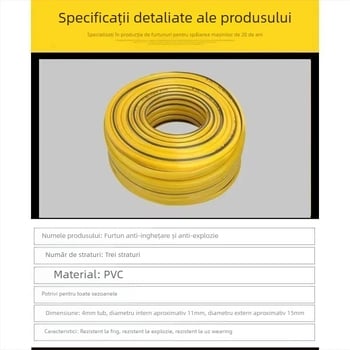 Furtun de apă PVC, 72 g, pentru uz casnic, spălarea mașinii și udarea grădinii