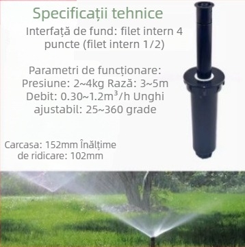 Stropitor rotativ subteran pentru gazon, cu mecanism de ridicare retractabil | Yu Rui, plasticuri de inginerie