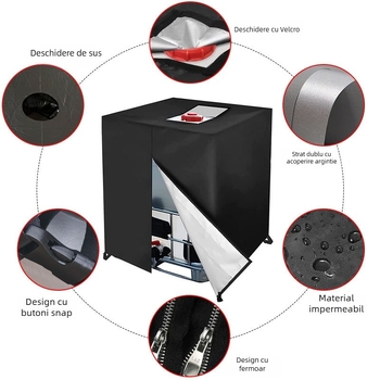 Capac pentru rezervor IBC 1000L — exterior impermeabil, protecție la praf, izolație, potrivire universală