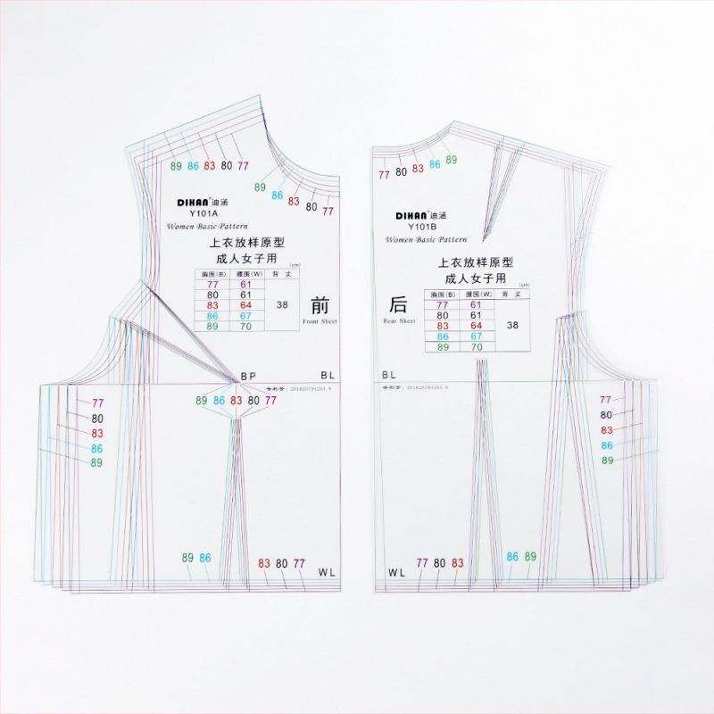 DIHAN Y101 1:1 Prototip de îmbrăcăminte pentru femei, Șablon de prototip, Croială japoneză (Brand: DIHAN; Import: Nu; Licență IP: Nu; Gen: Feminin)