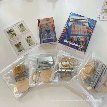 Mașină de țesut pentru uz casnic — mini ediție portabilă pentru broderie și țesut; origine Wenzhou; cutie 100 buc.; greutate brută 210; stil: stil chinezesc; prelucrare și personalizare: Nu.