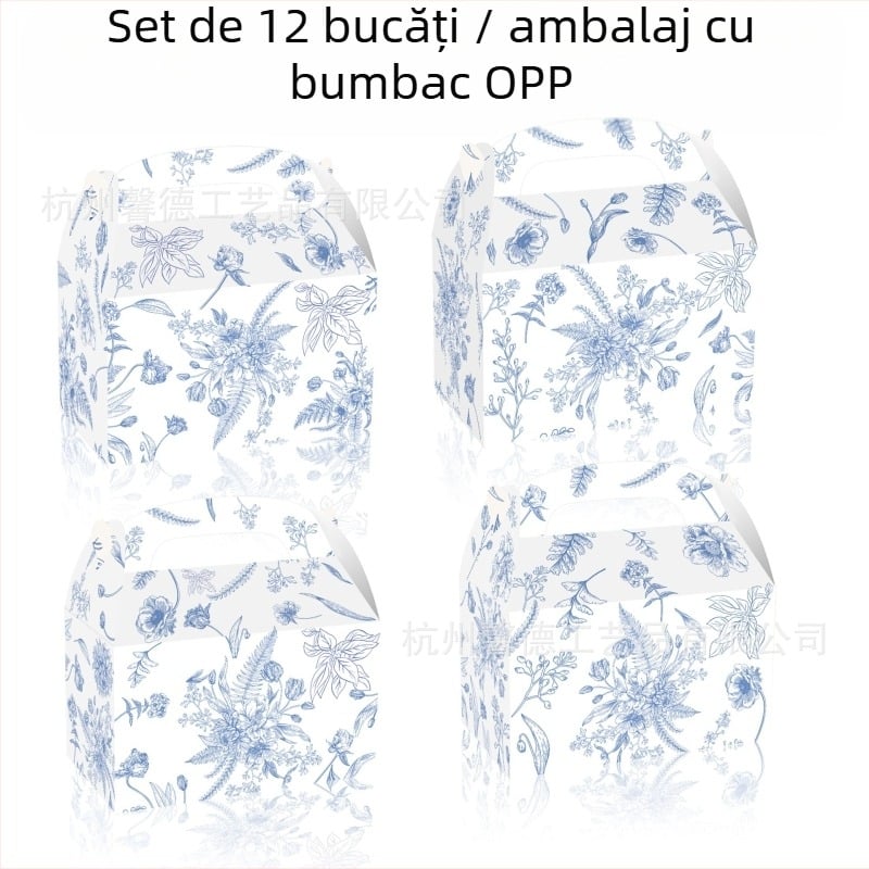 Cutie cadou pentru bomboane în formă de corn – cutie tip valiză din carton 250gsm, imprimare offset cu logo, brand Xin Delie