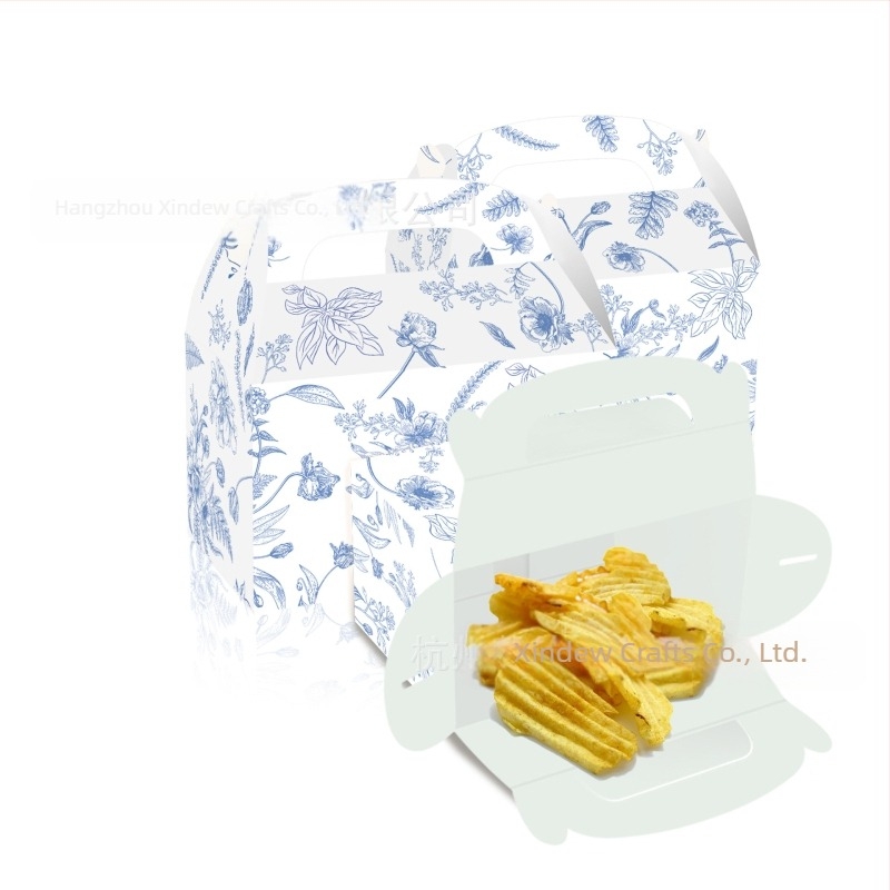 Cutie cadou pentru bomboane în formă de corn – cutie tip valiză din carton 250gsm, imprimare offset cu logo, brand Xin Delie