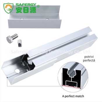 Conector pentru șină de montaj fotovoltaic solar, montaj rapid, aliaj de aluminiu