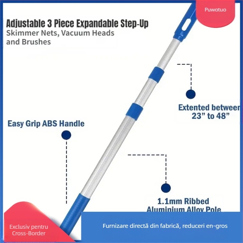 Cupla pentru tijă din aluminiu pentru plasă de pescuit - Puvoto; Material: aluminiu; Categoria produsului: piscină gonflabilă; Scenarii: înot și pășire în apă