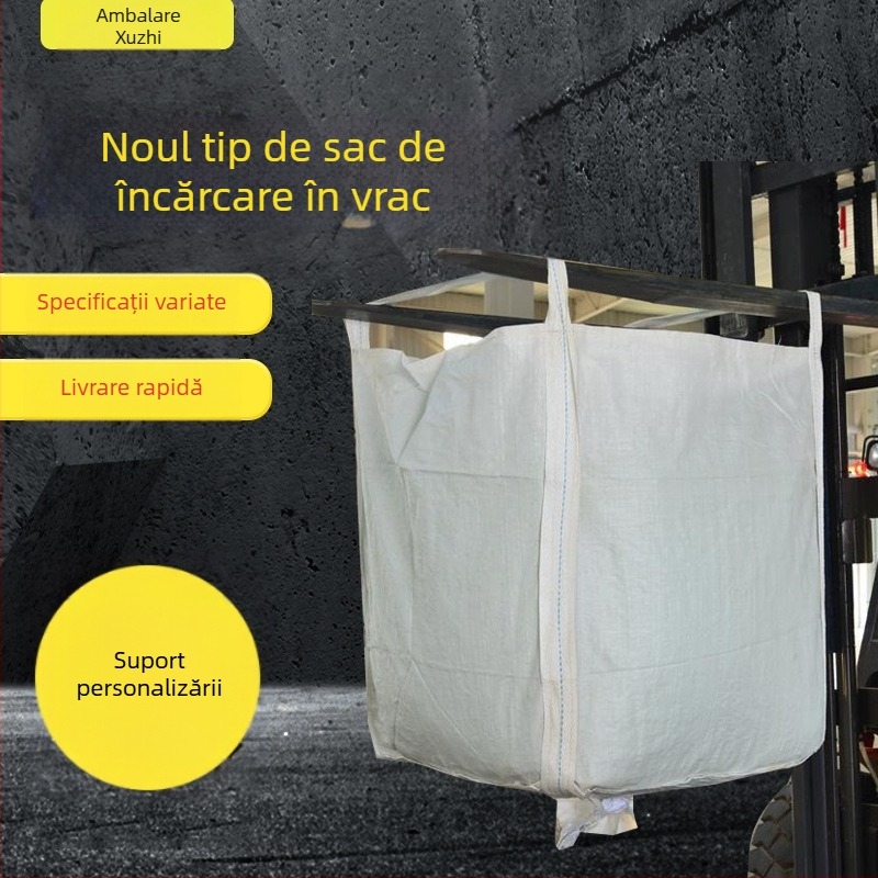 Sac ton din PP cu patru mâneri, construcție consolidată, logo imprimat, capacitate de încărcare 1000 kg, procesare personalizabilă