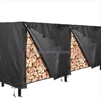 Acoperire pentru suport de lemne pentru curte — Longxing, 100% poliester, stil modern minimalist