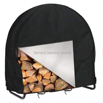 Acoperire pentru suport de lemne pentru curte — Longxing, 100% poliester, stil modern minimalist