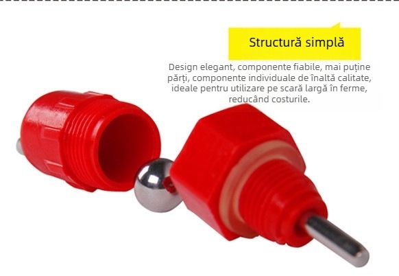Fântână automată de apă pentru găini, tip nipple, model 132, Changbaole